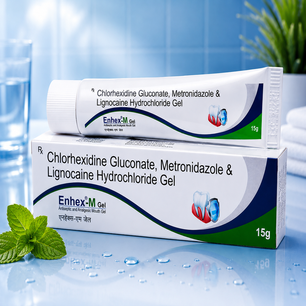 ENHEX-M Gel - antimicrobial oral gel available in Bhubaneswar, Odisha
